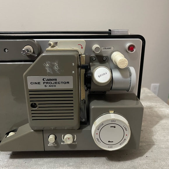 Vintage CANON S-400 Cine Projector – Mid-Century 8mm Film Projector (1965, Japan)