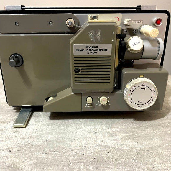 Vintage CANON S-400 Cine Projector – Mid-Century 8mm Film Projector (1965, Japan)